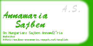 annamaria sajben business card